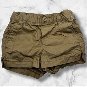 Old Navy Toddler Girl 2T Adjustable Shorts Khaki 100% Cotton